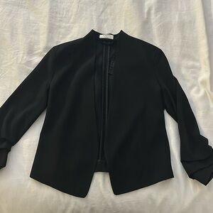 Babaton Cropped Black Power Waist Blazer